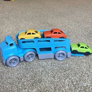 Green Toys car transporter